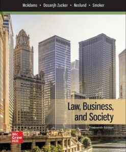 instructor manuals for law business and society 13th edition by tony mcadams