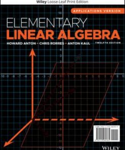 solution manauls for elementary linear algebra applications version 12th edition howard anton