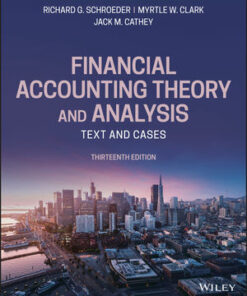 solution manauls for financial accounting theory and analysis text and cases 13th edition richard g. schroeder