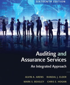 solution manuals for auditing and assurance services 16e alvin a. arens