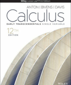 solution manuals for calculus early transcendentals single variable 12th edition howard anton