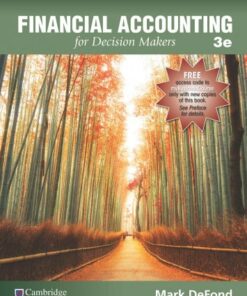 solution manuals for financial accounting for decision makers 3e by defond