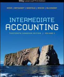 solution manuals for intermediate accounting volume 2 13th canadian edition donald e. kieso