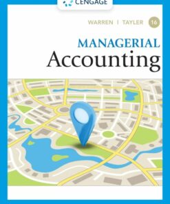 solution manuals for managerial accounting 16th edition by carl warren william b. tayler