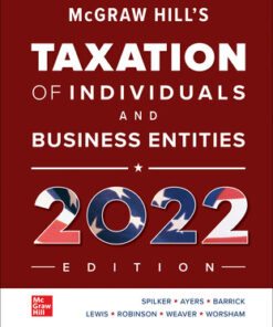 solution manuals for mcgraw hills taxation of individuals and business entities 2022 edition 13th edition by brian spilker