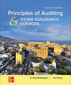 solution manuals for principles of auditing other assurance services 22e o. ray whittington