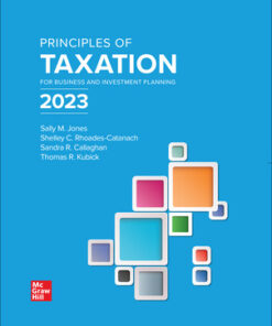 solution manuals for principles of taxation for business and investment planning 2023 edition 26th by sally jones