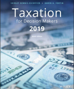 solution manuals for taxation for decision makers 2019 edition shirley dennis escoffier