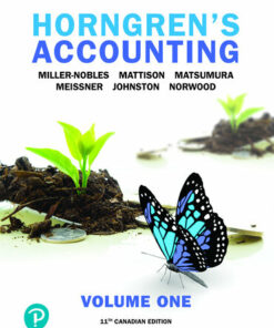 solution manuals horngrens accounting volume 1 eleventh canadian edition 11th edition tracie miller nobles