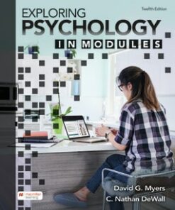 test bank for exploring psychology in modules twelfth edition by david g. myers