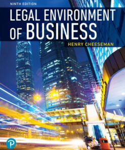 test bank for legal environment of business 9th edition henry r. cheeseman