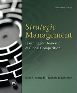 test bank for strategic management 14th edition by john pearce and richard robinson