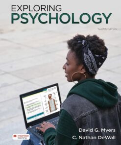 Test Bank for Exploring Psychology Twelfth Edition