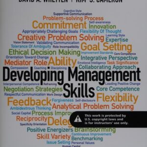 Manual solution For Developing Management Skills 9 by David Whetten, Kim Cameron