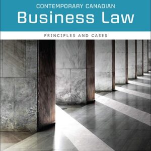 Manual solution For Contemporary Canadian Business Law 12 by John A Willes, John H Willes