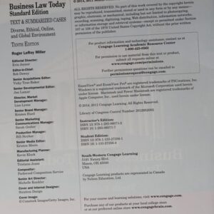 Test Bank For Business Law Today, Standard: Text and Summarized Cases (Miller Business Law Today Family) 10th by Roger LeRoy Miller