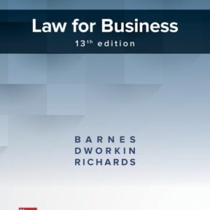 Manual solution For Law for Business 13 by A. James Barnes, Terry M. Dworkin, Eric Richards