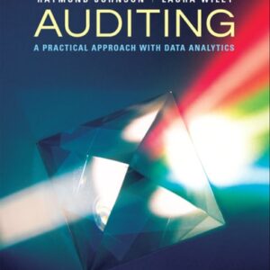 Manual solution For Auditing: A Practical Approach with Data Analytics 1 by Raymond N. Johnson, Laura Davis Wiley