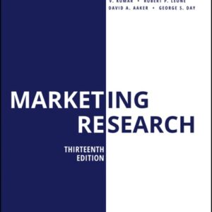 Manual solution For Marketing Research 13 by V. Kumar, Robert P. Leone, David A. Aaker, George S. Day