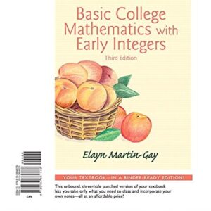 Manual solution For Basic College Mathematics with Early Integers, Books a la Carte Edition 3 by Elayn Martin-Gay