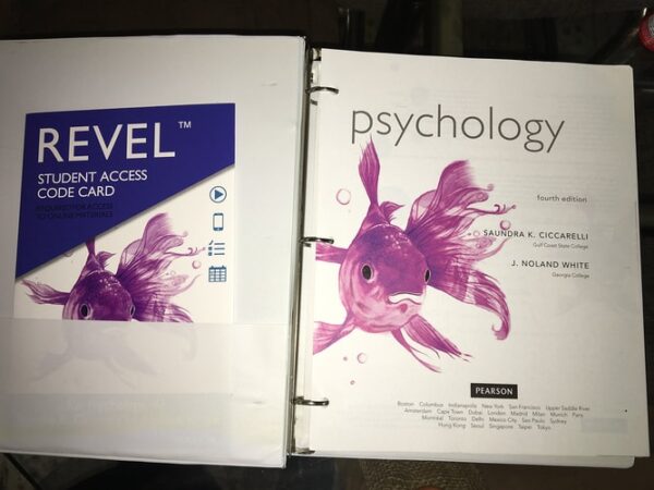 Test Bank For REVEL for Psychology -- Access Card (4th Edition) 4th by Saundra K. Ciccarelli, J. Noland White