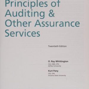 Manual solution For Principles of Auditing & Other Assurance Services (Irwin Accounting) 20 by Ray Whittington, Kurt Pany