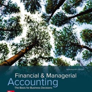 Manual solution For Financial & Managerial Accounting 19 by Jan Williams, Mark Bettner, Joseph Carcello