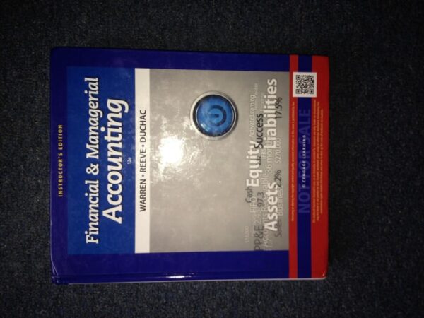 Test Bank For Financial & Managerial Accounting 12th by Carl S. Warren, James M. Reeve, Jonathan Duchac