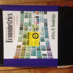 Manual solution For Introductory Econometrics: A Modern Approach (Upper Level Economics Titles) 5 by Jeffrey M. Wooldridge