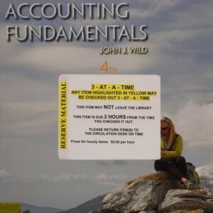 Manual solution For Financial Accounting Fundamentals 4 by John Wild