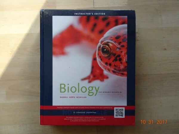 Manual solution For Biology: The Dynamic Science 4 by Peter J. Russell, Paul E. Hertz, Beverly McMillan