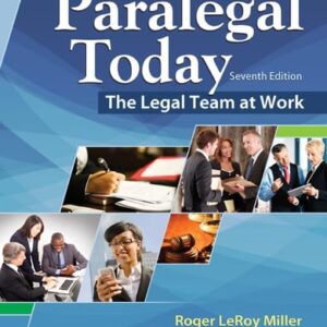 Manual solution For Paralegal Today: The Legal Team at Work 7 by Roger LeRoy Miller, Mary Meinzinger
