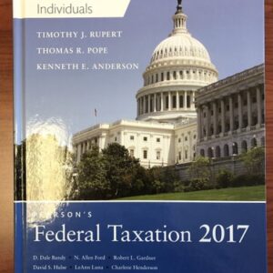 Manual solution For Pearson's Federal Taxation 2017 Individuals (30th Edition) (Prentice Hall's Federal Taxation Individuals) 30 by Thomas R. Pope, Timothy J. Rupert, Kenneth E. Anderson