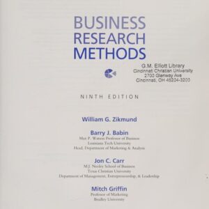 Test Bank For Business Research Methods (with Qualtrics Printed Access Card) 9th by William G. Zikmund, Barry J. Babin, Jon C. Carr, Mitch Griffin