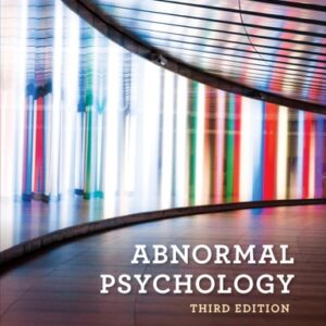 Manual solution For Abnormal Psychology Third by William J. Ray