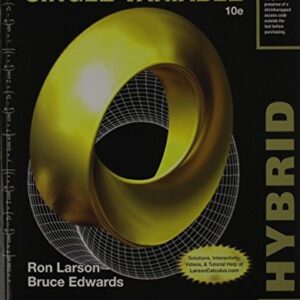 Manual solution For Calculus of a Single Variable, Hybrid (with WebAssign for Calculus Printed Access Card) 10 by Ron Larson, Bruce H. Edwards