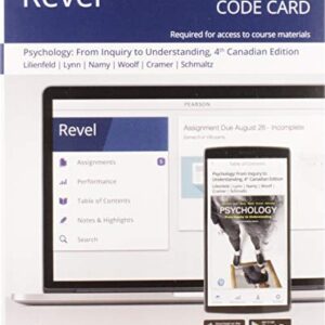 Manual solution For Revel for Psychology: From Inquiry to Understanding, Fourth Canadian Edition -- Access Card 4 by Scott Lilienfeld, Steven Lynn, Laura Namy, Nancy Woolf, Ken Cramer, Rodney Schmaltz