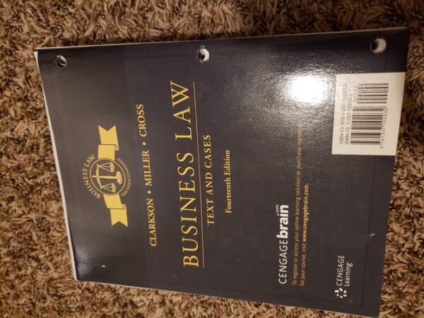 Manual solution For Business Law: Text and Cases 14 by Kenneth W. Clarkson, Roger LeRoy Miller, Frank B. Cross