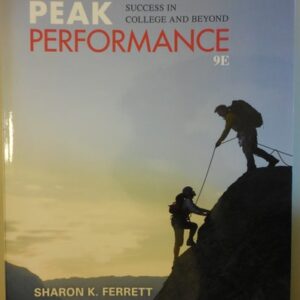 Manual solution For Peak Performance: Success in College and Beyond 9 by Sharon Ferrett