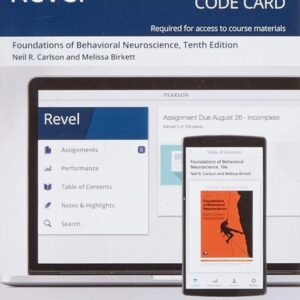 Test Bank For Foundations of Behavioral Neuroscience -- Revel Access Code 10th by Neil Carlson, Melissa Birkett