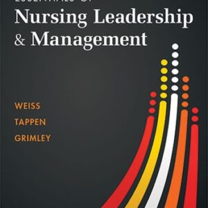 Manual solution For Essentials of Nursing Leadership & Management Eighth by Sally A. Weiss EdD APRN FNP-C CNE ANEF, Ruth M. Tappen EdD RN FAAN, Karen Grimley PhD MBA RN NEA-BC FACHE