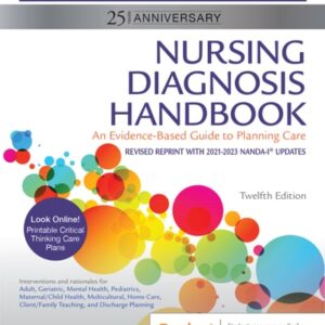 Manual solution For Nursing Diagnosis Handbook, 12th Edition Revised Reprint with 2021-2023 NANDA-I® Updates 12 by Betty Ackley, Gail Ladwig, Mary Beth Flynn Makic, Marina Martinez-Kratz, Melody Zanotti