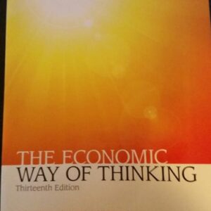 Manual solution For Economic Way of Thinking, The (Pearson Series in Economics) 13 by Paul Heyne, Peter Boettke, David Prychitko