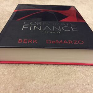 Manual solution For Corporate Finance (3rd Edition) (Pearson Series in Finance) 3 by Jonathan Berk, Peter DeMarzo